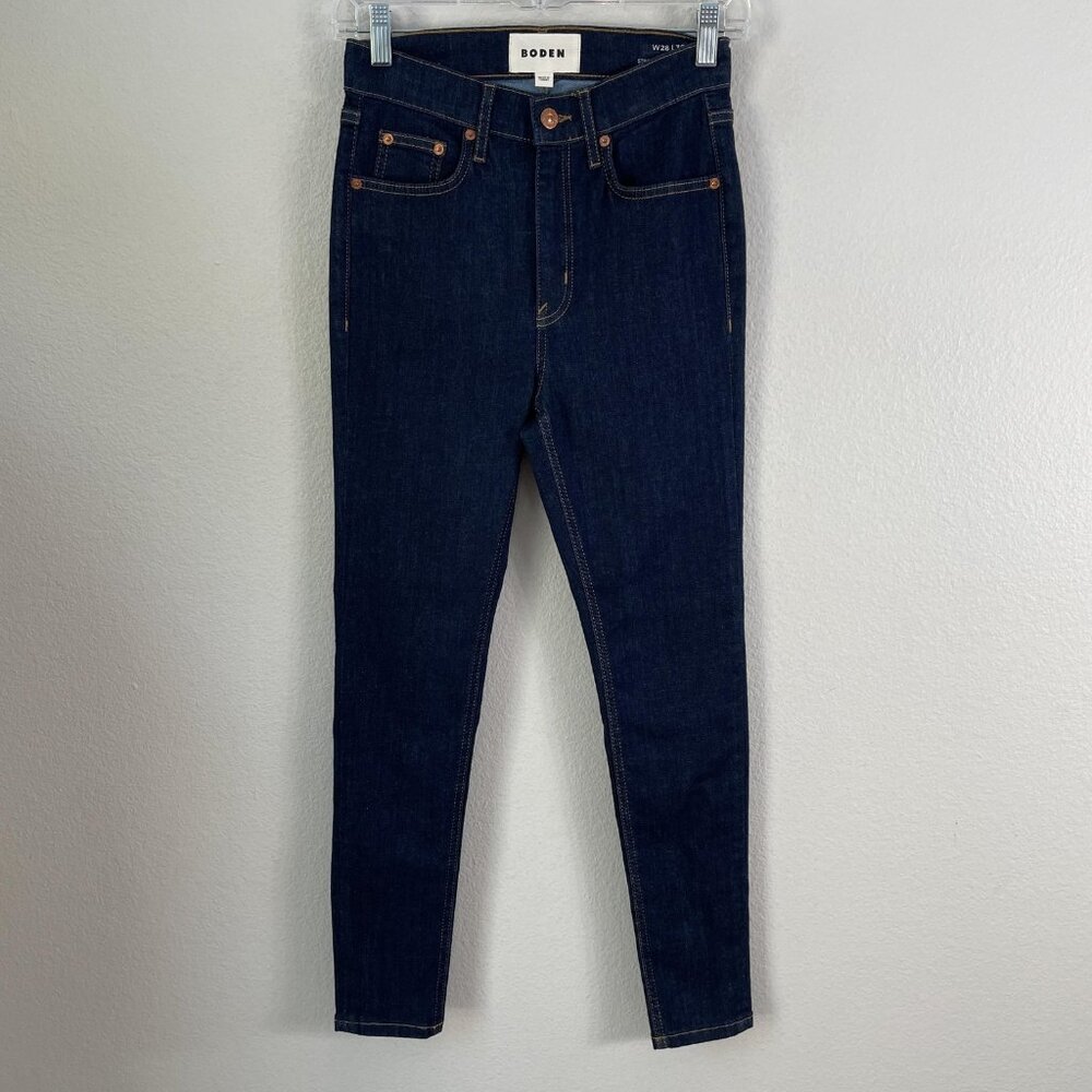 Boden Jeans Womens 28‎ Blue Stretch Skinny High Rise Dark Wash Denim Classic Fit